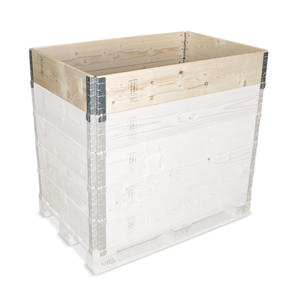 Aufsatzrahmen aus Holz, BxTxH 800 x 600 x 200 mm, 4 Scharniere
