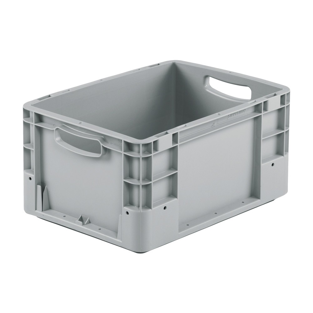 Alpha Eurobox Premium aus PP mit geschlossenen Wänden, HxBxT 220 x 400 x 300 mm, grau