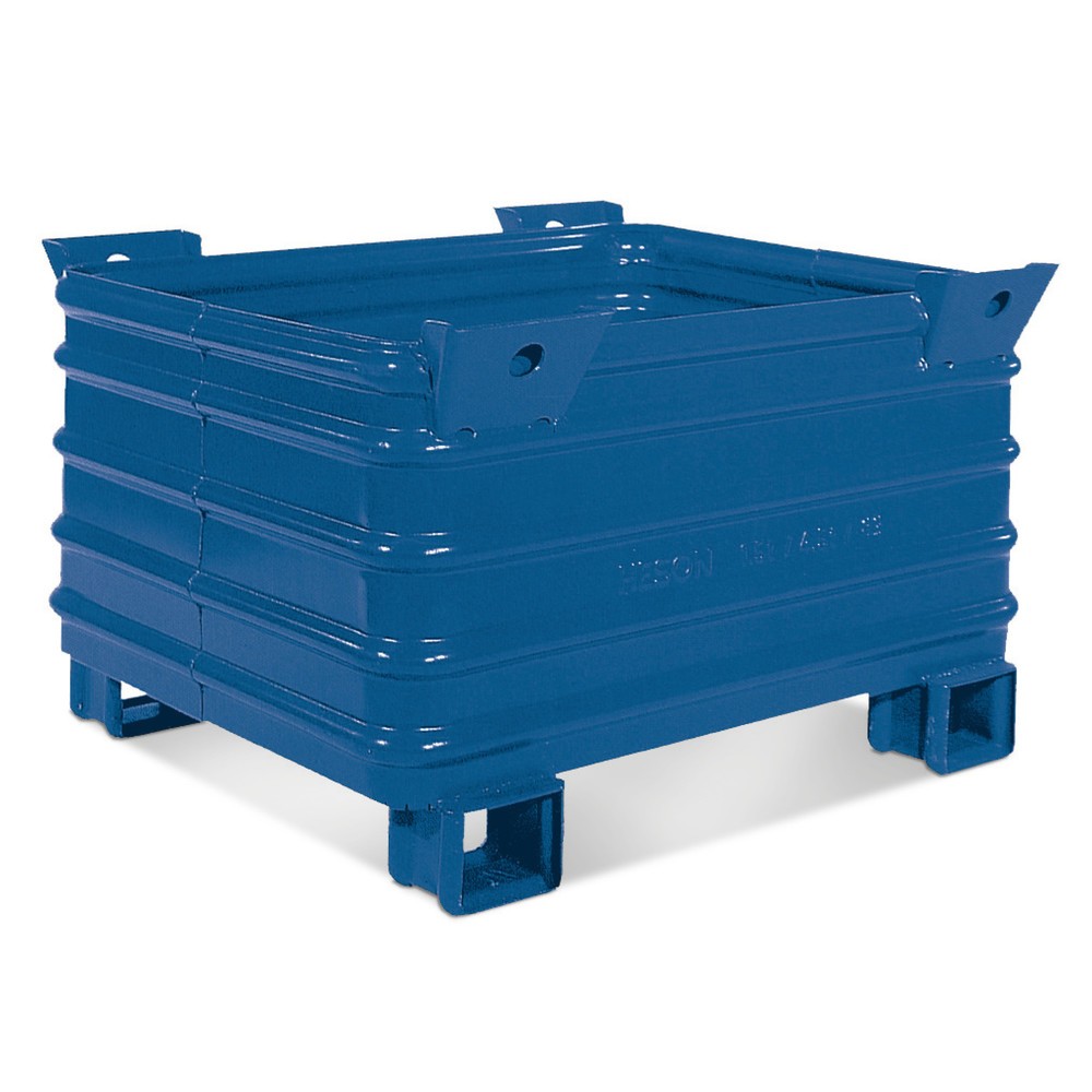 HESON®Stapelbehälter mit Staplertaschen, BxT 1.200 x 1.000 mm, Boden 2,5 mm