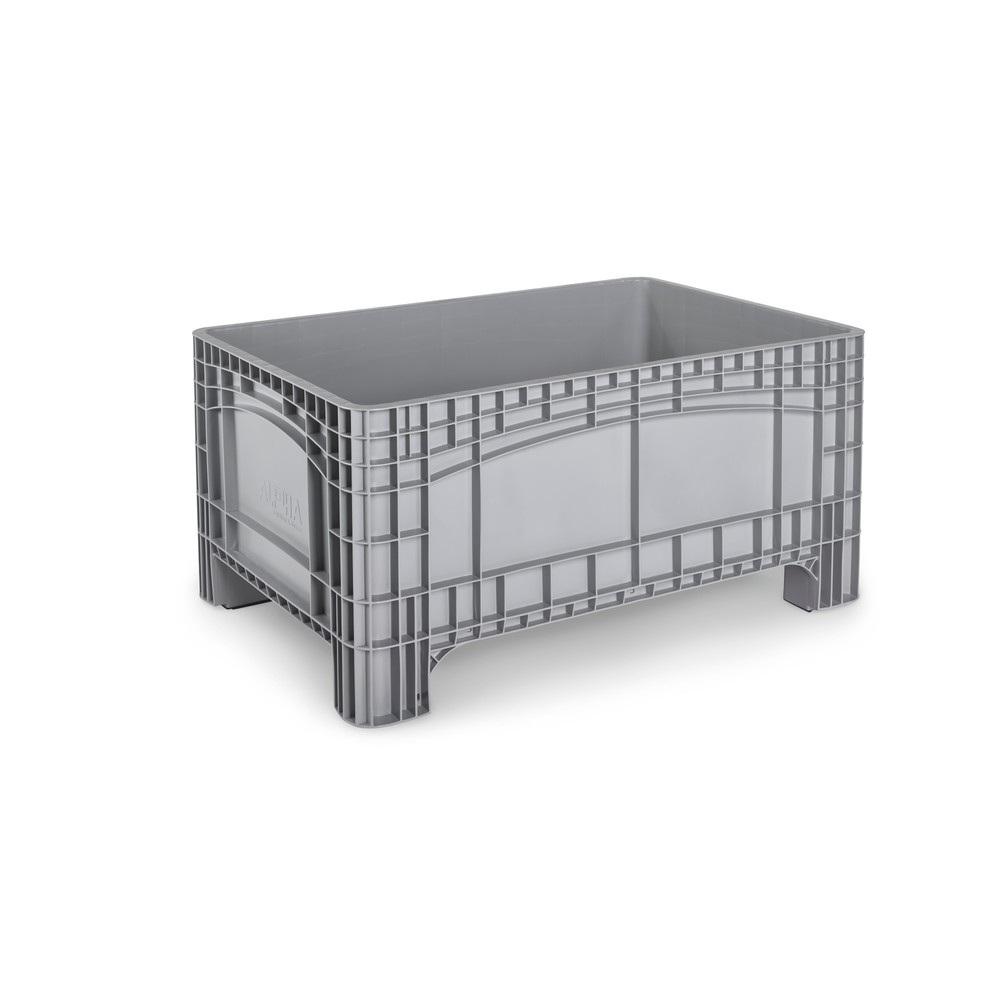 Grossbehälter L, HxBxT 800 x 1.200 x 580 mm, 354 Liter, 4 Füsse, grau