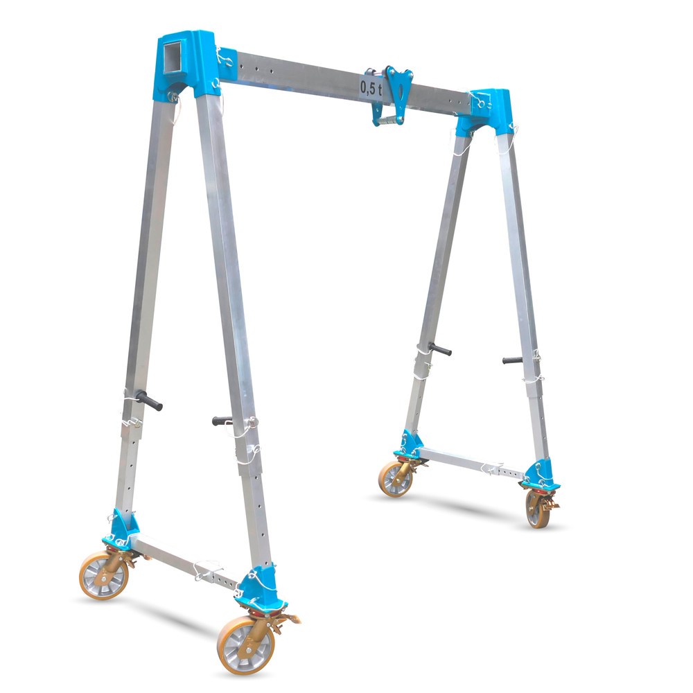Alu-Vierbein AVF 0,5, verfahrbar, Tr&auml;gerl&auml;nge 2.000 mm, TK 500 kg