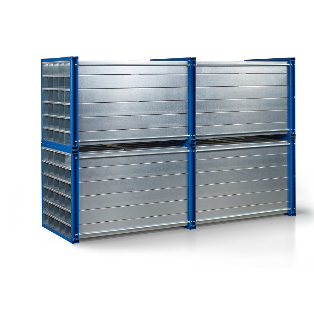 RR-Industrietechnik® Wabenregal Typ RWR, HxBxT 1.000 x 1.000 x 3.000 mm, Fächeranzahl 12