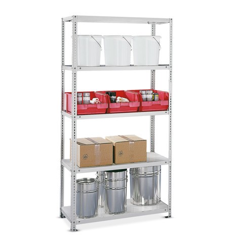 META Fachbodenregal Schraubsystem, Fachlast 100 kg, HxBxT 2.000 x 1.004 x 304-604 mm