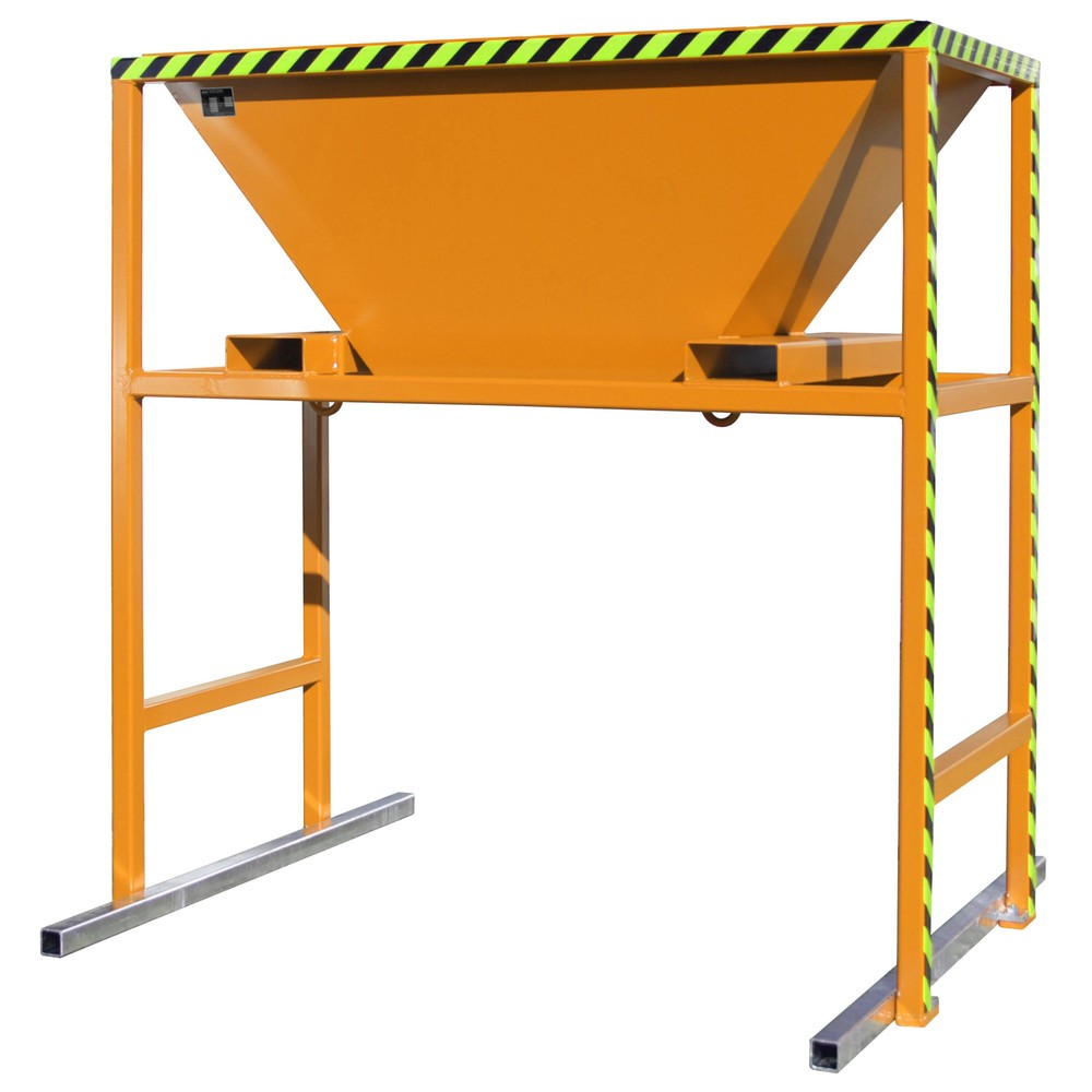 Bauer® Befülltrichter für Transportsäcke BIG BAG, HxBxT 2.050 x 1.980 x 1.700 mm, RAL 2000 gelborange