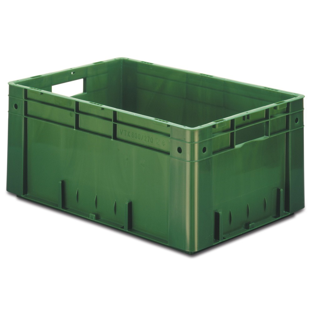 Eurobox für schwere Lasten, 60 Liter, grün, Griffe