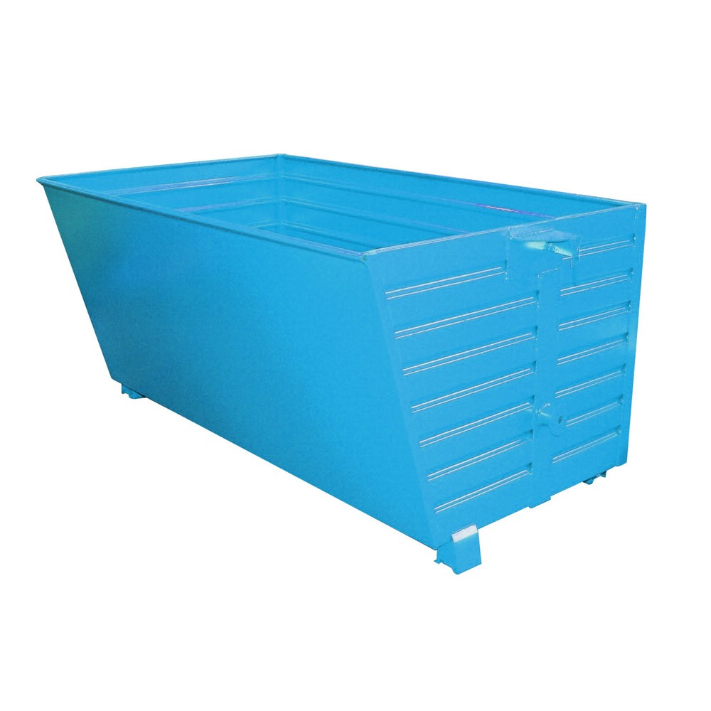 Bauer® Stapelbarer Kippbehälter, lackiert, Volumen 2 m³, RAL 5012 lichtblau