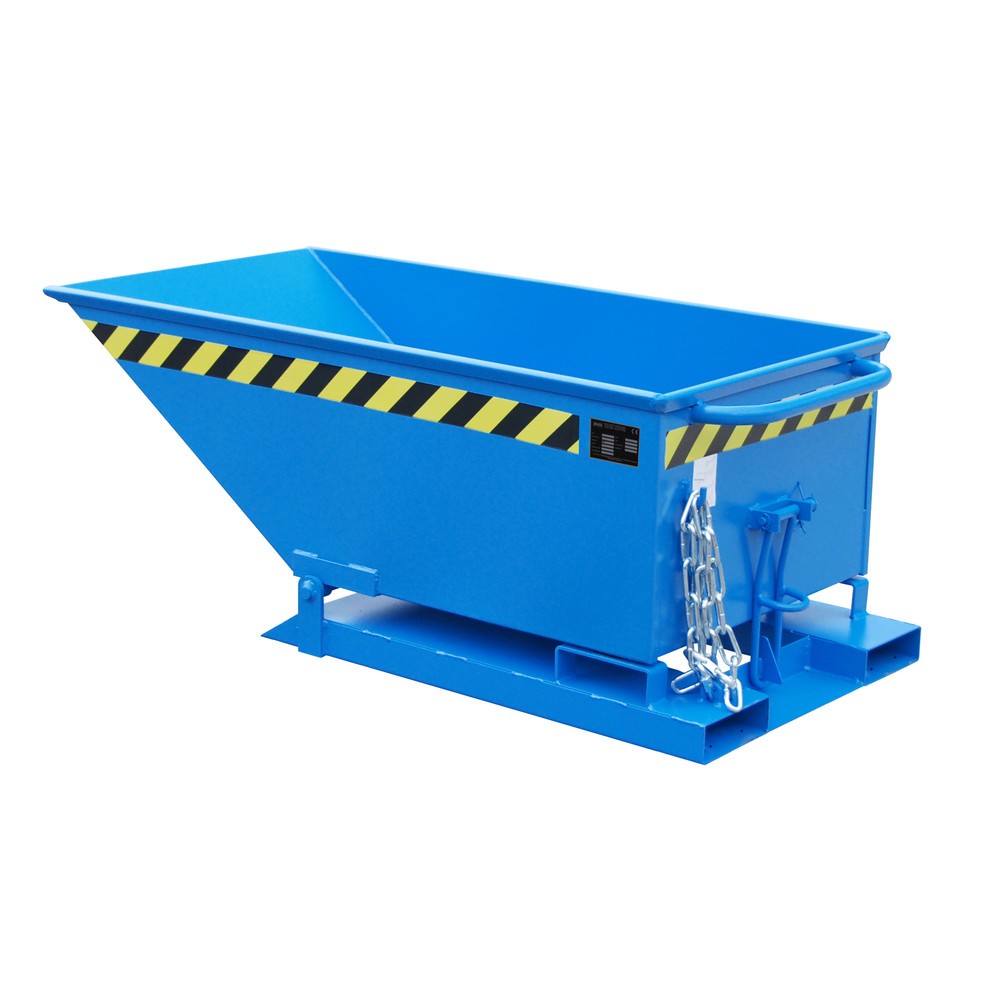 Bauer® Muldenkipper, niedrige Mulde, lackiert, Volumen 0,25 m³, RAL 5012 lichtblau