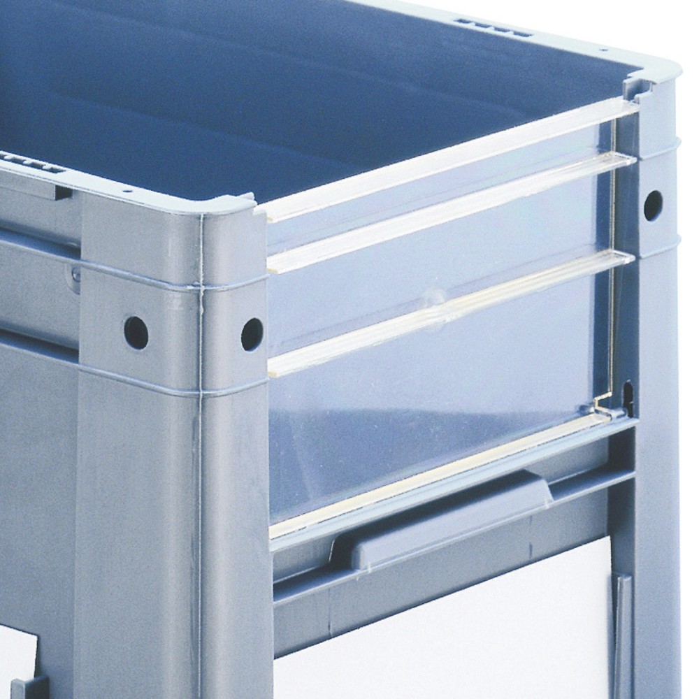 Sichtscheibe für Eurobox für schwere Lasten, mit Sichtöffnung, HxBxT 320 x 400 x 600 mm