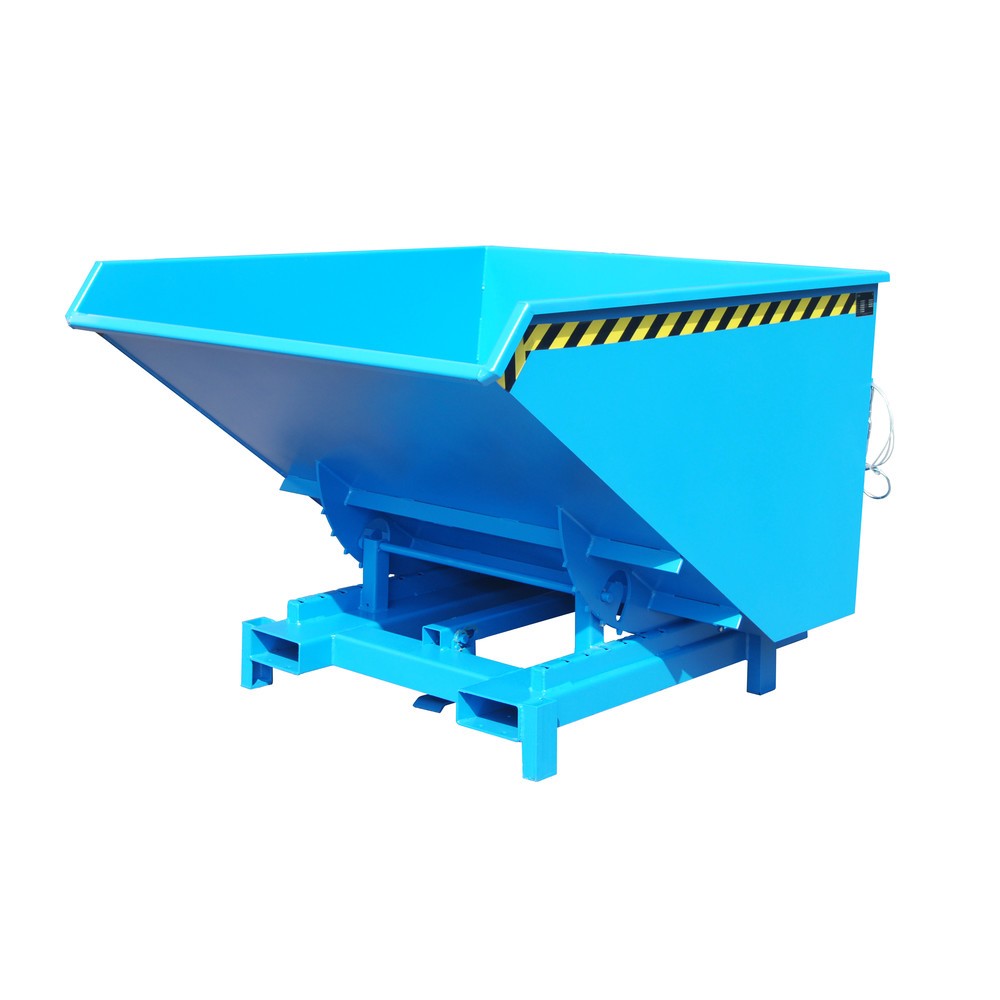 Bauer® Schwerlast-Kippbehälter, Tragkraft 4.000 kg, lackiert, Volumen 1,7 m³, RAL 5012 lichtblau