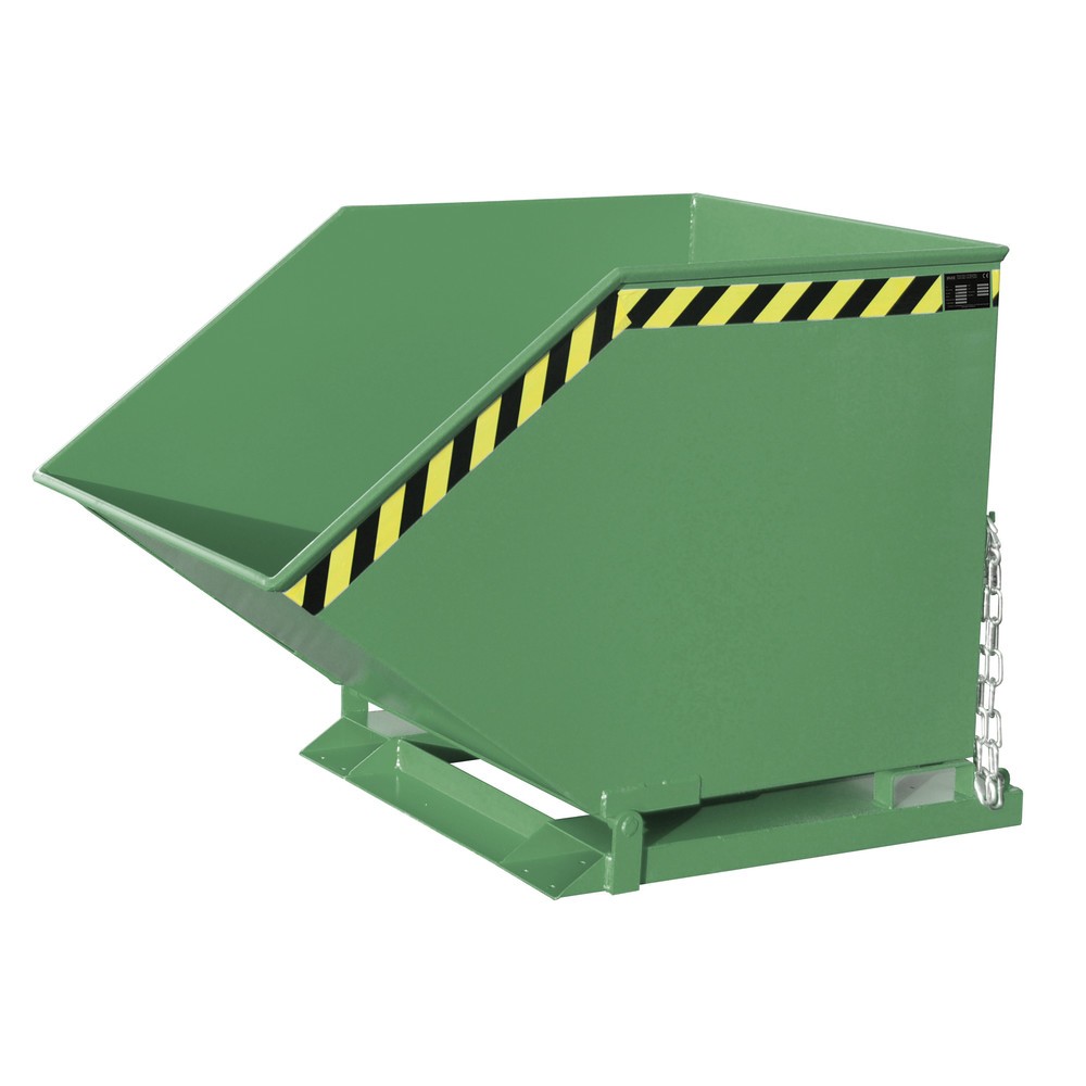 Bauer® Muldenkipper, kastenförmige Mulde, lackiert, Volumen 0,8 m³, RAL 6011 resedagrün