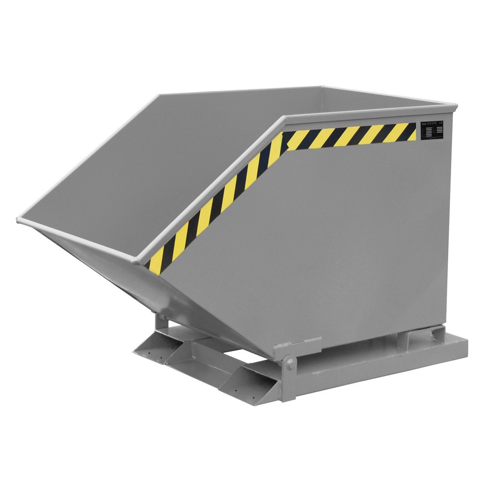 Bauer® Muldenkipper, kastenförmige Mulde, lackiert, Volumen 0,4 m³, RAL 7005 mausgrau