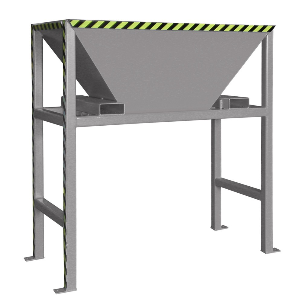 Bauer® Befülltrichter für Transportsäcke BIG BAG, HxBxT 2.050 x 1.980 x 980 mm, RAL 7005 mausgrau