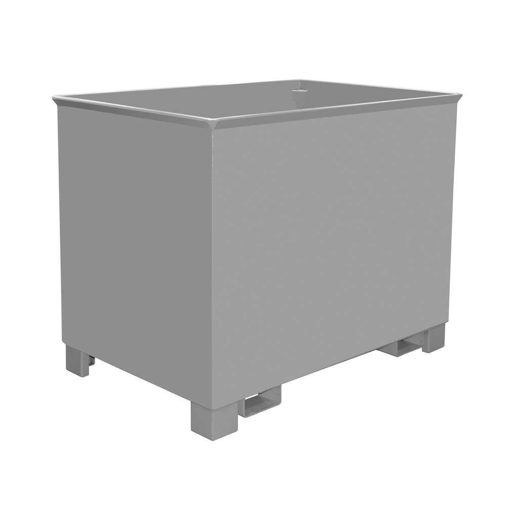 Bauer® Behälter für Routenzüge, lackiert, Volumen 0,8 m³, RAL 7005 mausgrau