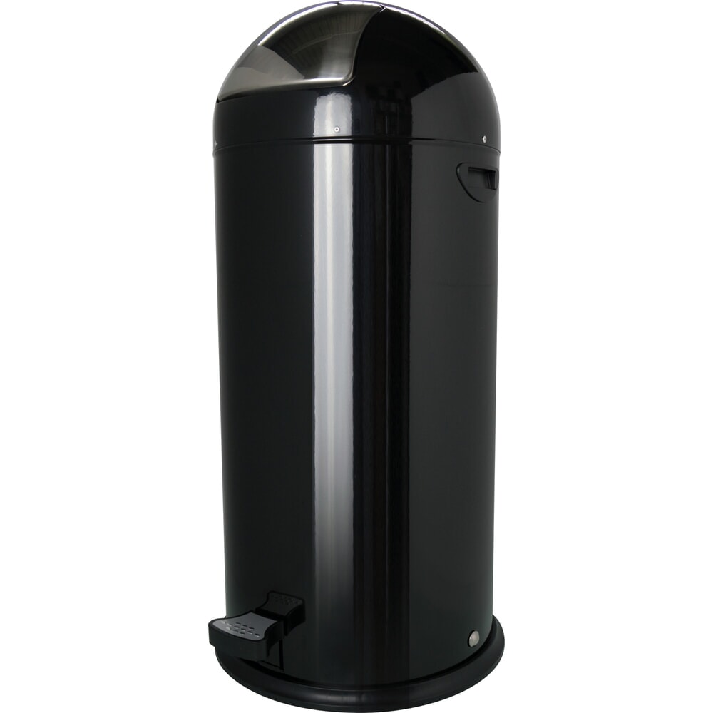 helit Push-Tret-Abfallbehälter "the step dome“, 52 Liter, schwarz