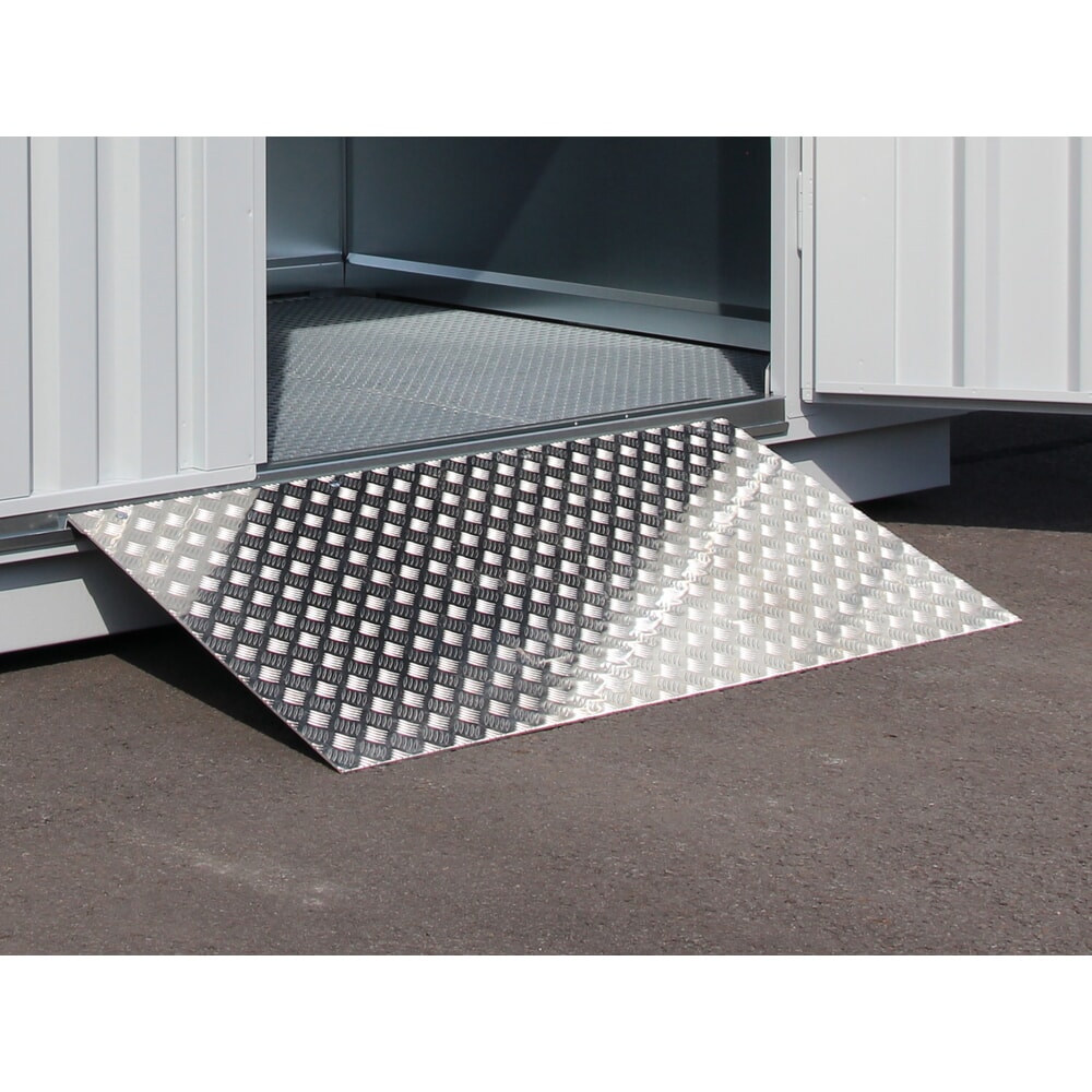 Auffahrrampe für FLADAFI® Materialcontainer, TK 1.000 kg, BxT 1.500 x 750 mm