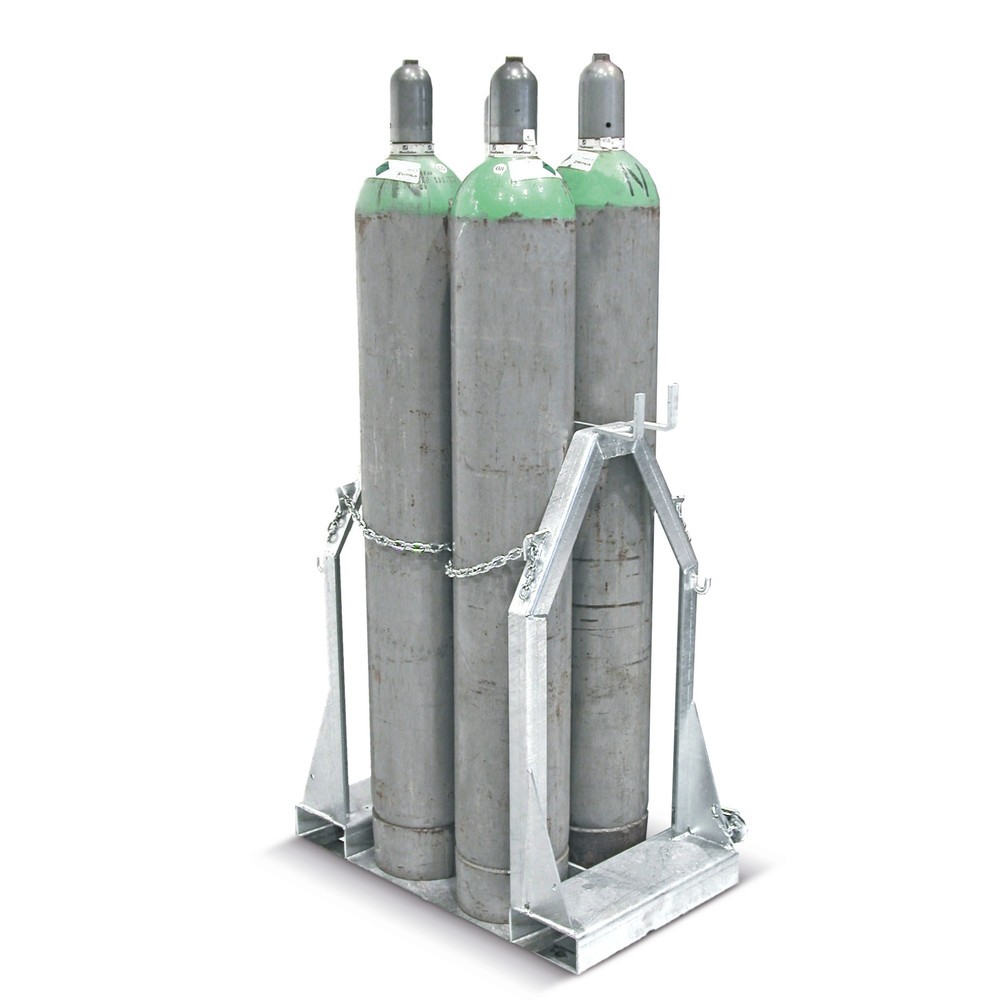 Bauer® Gasflaschenpalette mit Sicherungskette, für 4 Gasflaschen à Ø 250 mm