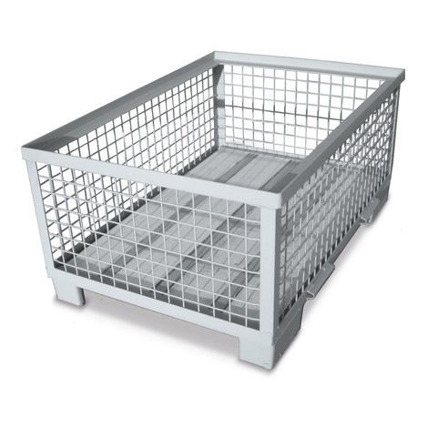 Industrie-Gitterbox, 4 feste Wände