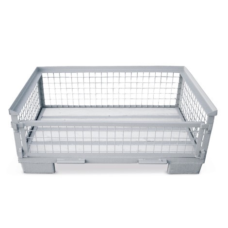 Industrie-Gitterbox, voll abklappbare Längswand