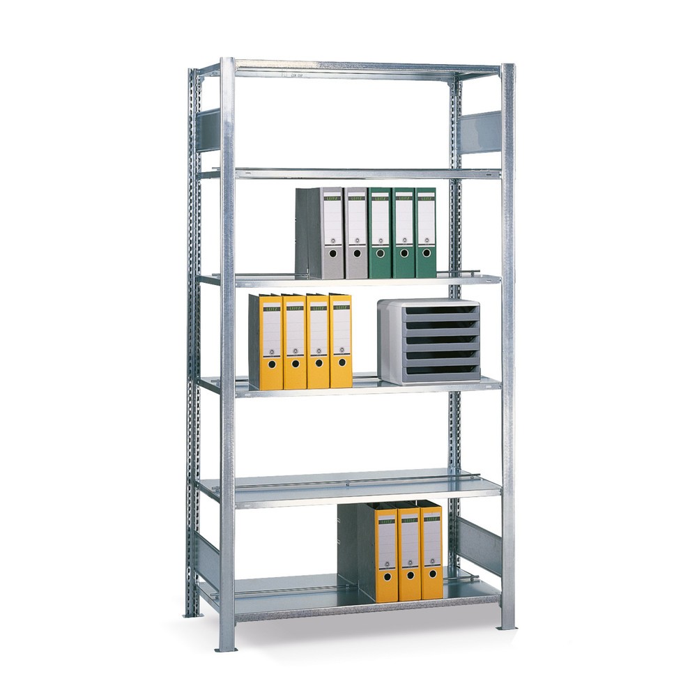 SCHULTE Aktenregal GF, doppelseitig, mit Mittelanschlägen, FL 150 kg, HxBxT 2.500 x 750 x 600 mm