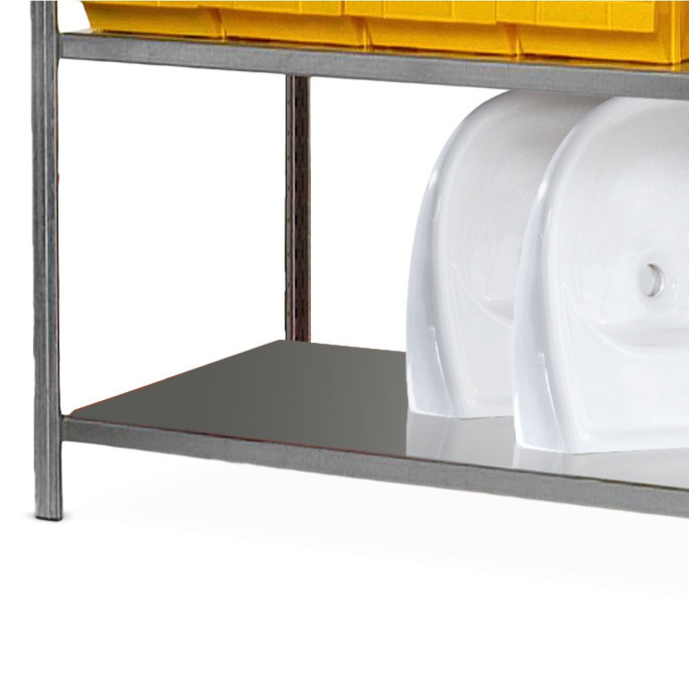 Fachboden für ManOrga Fachbodenregal, mit Stahlblechauflagen, verzinkt, BxT 1.000 x 800 mm