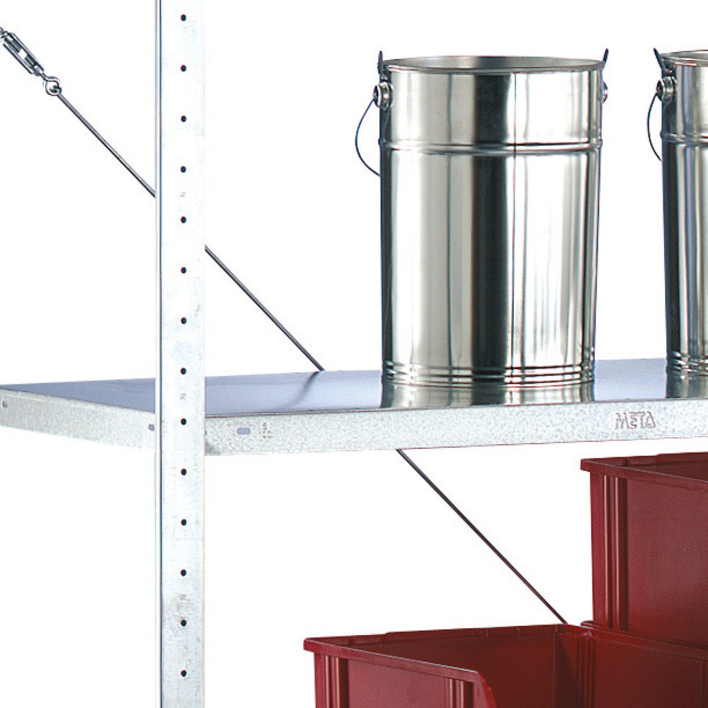Fachboden für META Fachbodenregal Stecksystem, FL 80 kg, BxT 1.000 x 300 mm