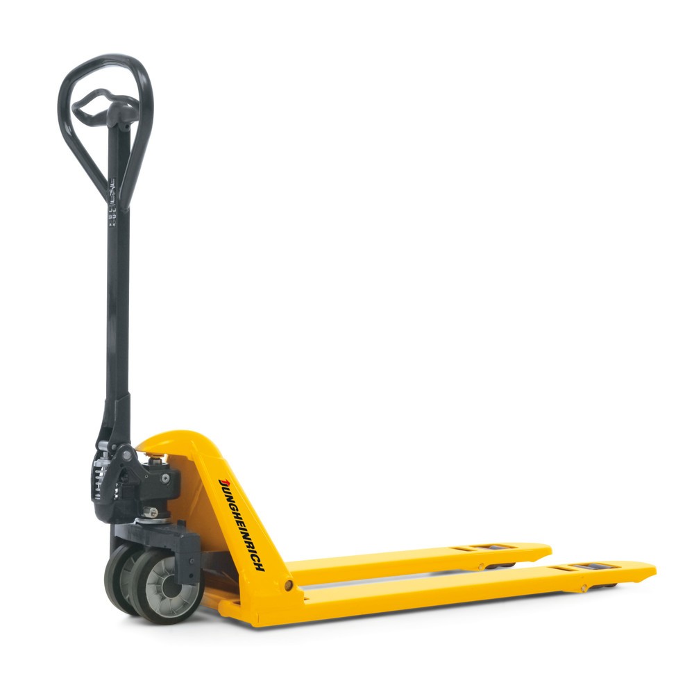 Jungheinrich™ Niederflur-Handhubwagen AM 15l, Tragfähigkeit 1.500 kg, Gabellänge 1.150 mm, Vollgummi/Nylon, Tandemrollen