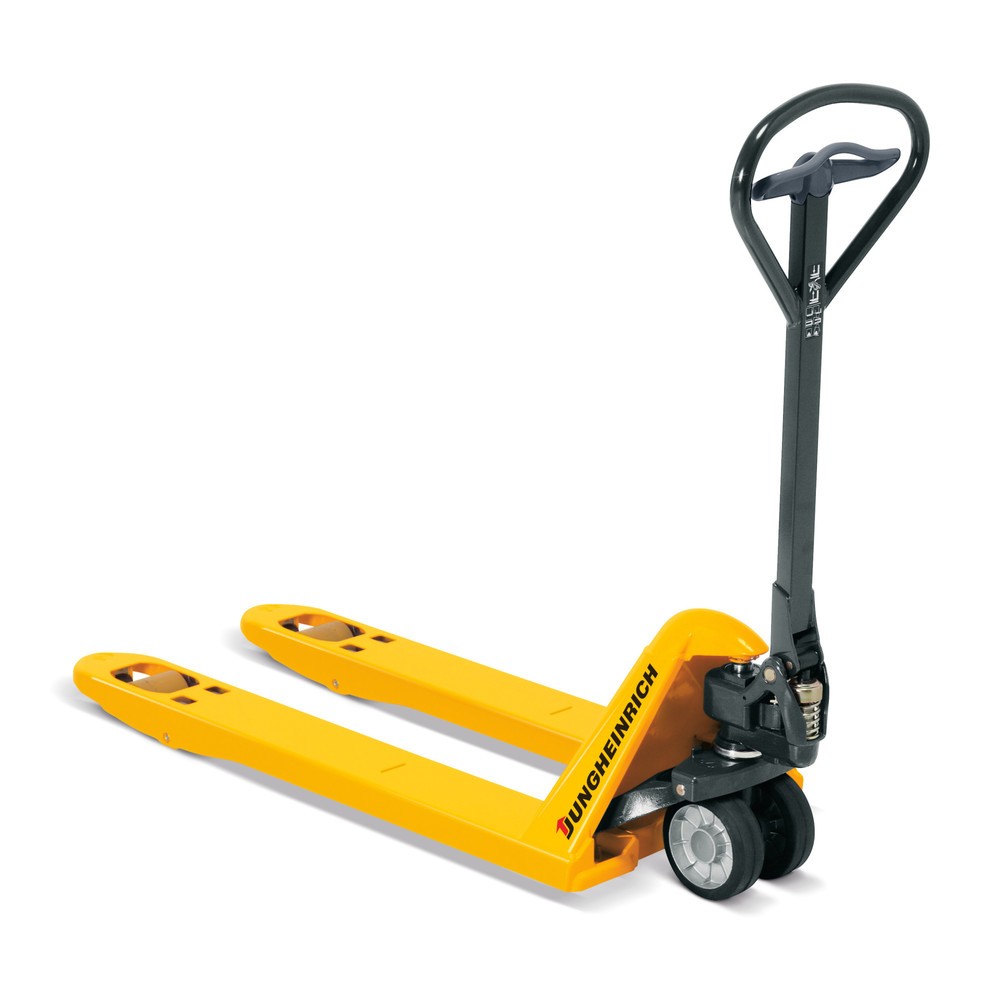 Jungheinrich™ Handhubwagen AM 22 mit Schnellhub, geräuschgedämpft, Tragfähigkeit 2.200 kg, Gabellänge 795 mm, Vollgummi/Polyurethan, Tandemrollen