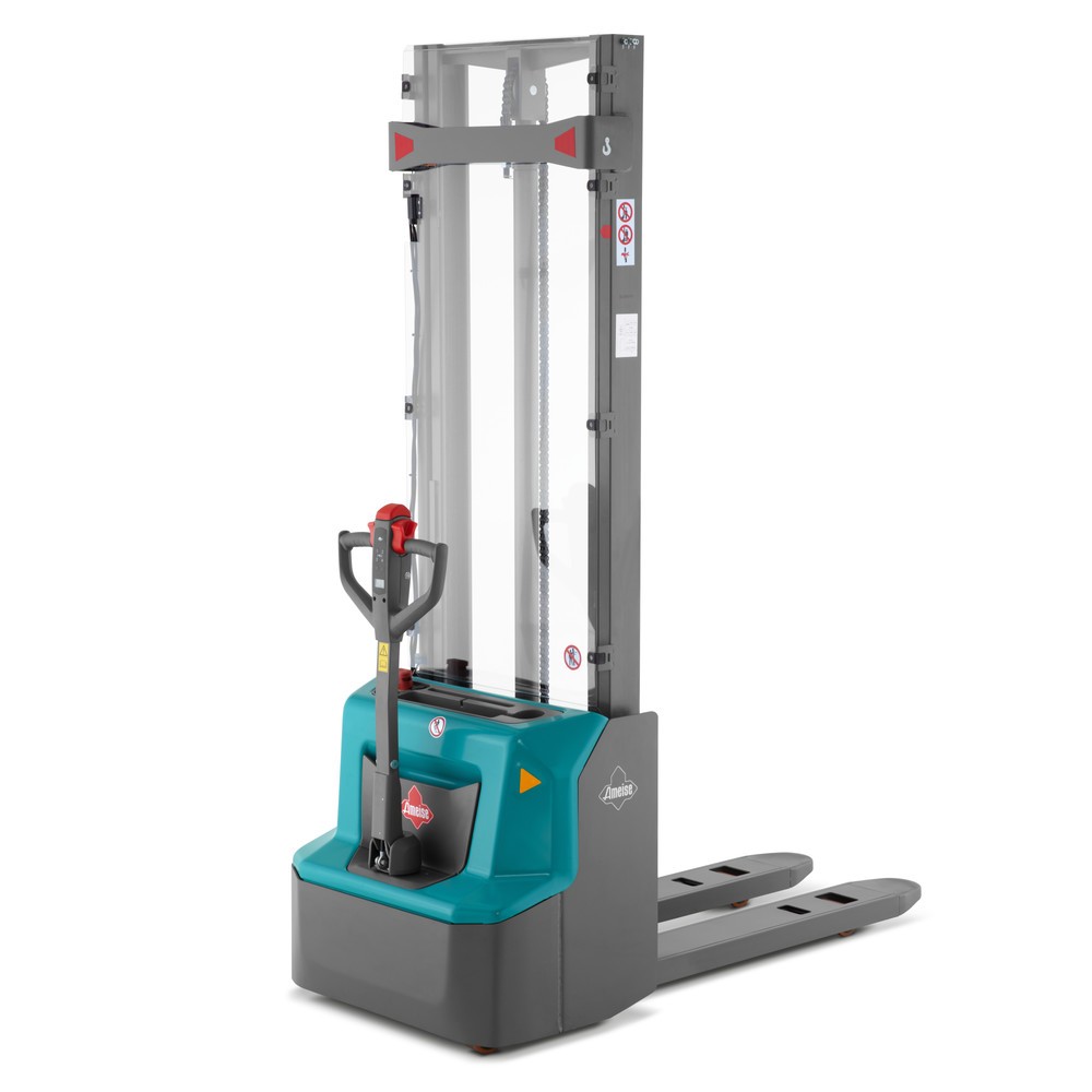 Elektro-Hochhubwagen Ameise® PSE 1.2 mit Einfach-Mast, Hubhöhe 2.000 mm, Tragfähigkeit 1.200 kg