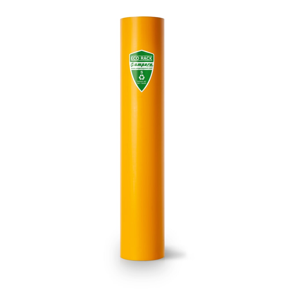 A.M.P.E.R.E. Anfahrschutz für Regale Eco Rack, aus Kunststoff, Modell S, Innenmaß HxB 600 x 70-87 mm