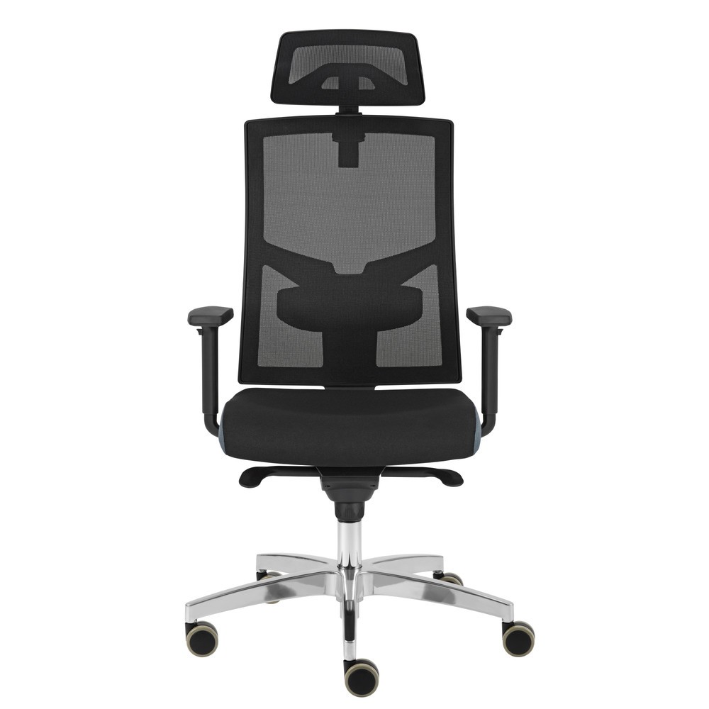 Hammerbacher Bürodrehstuhl Premium 2, Netzrücken, Kopfstütze, höhenverstellbare Armlehnen