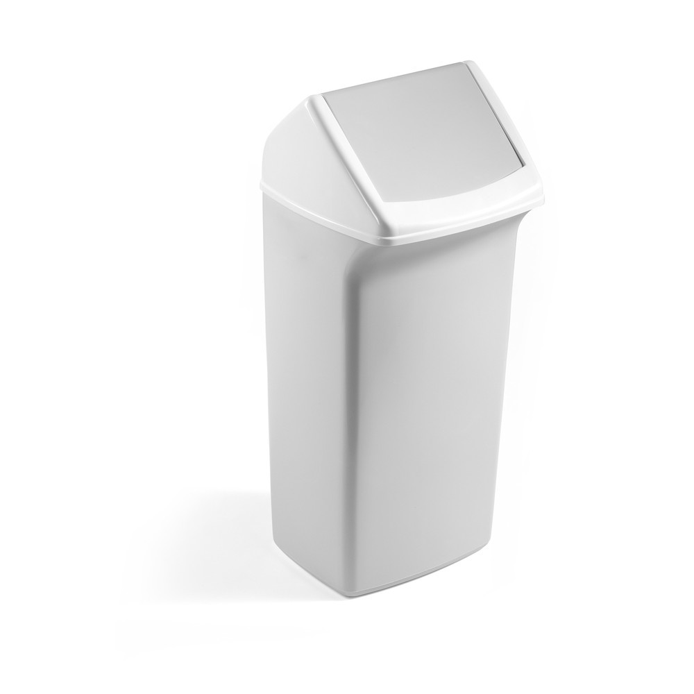 DURABLE Durable Abfallbehälter SQUARE 40l Weiss/Grau
