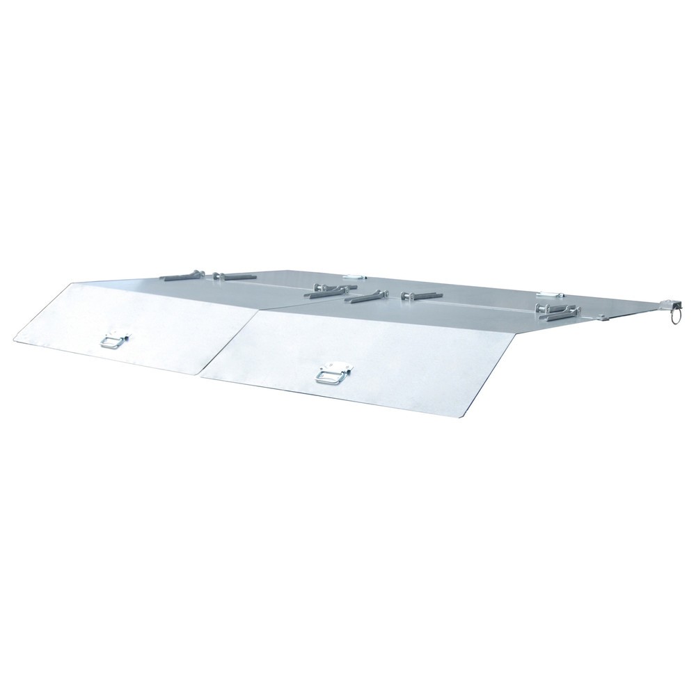 Deckel für Bauer® Kippbehälter mit Abrollmechanik Premium, breite Bauform, Volumen 2 m³