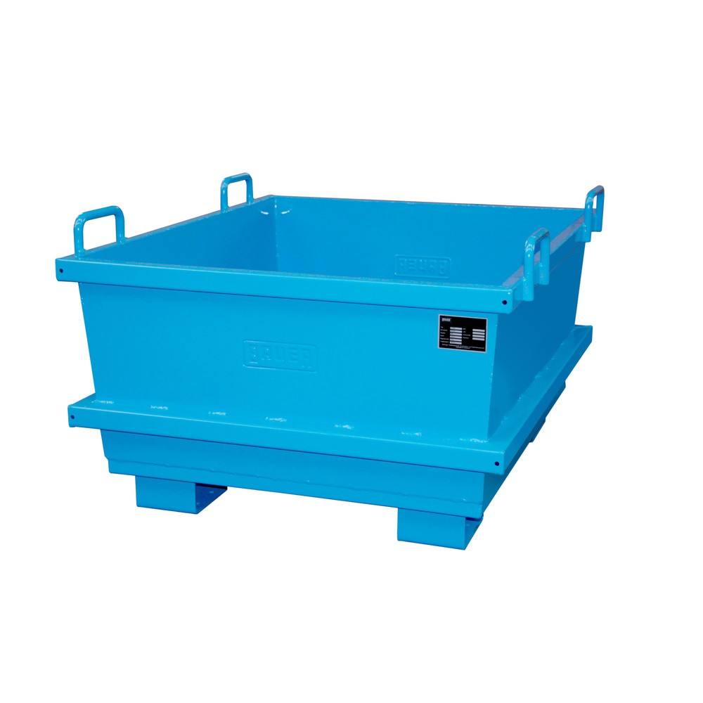 Bauer® Universal-Container Typ UC, Volumen 0,5 m³, RAL 5012 lichtblau
