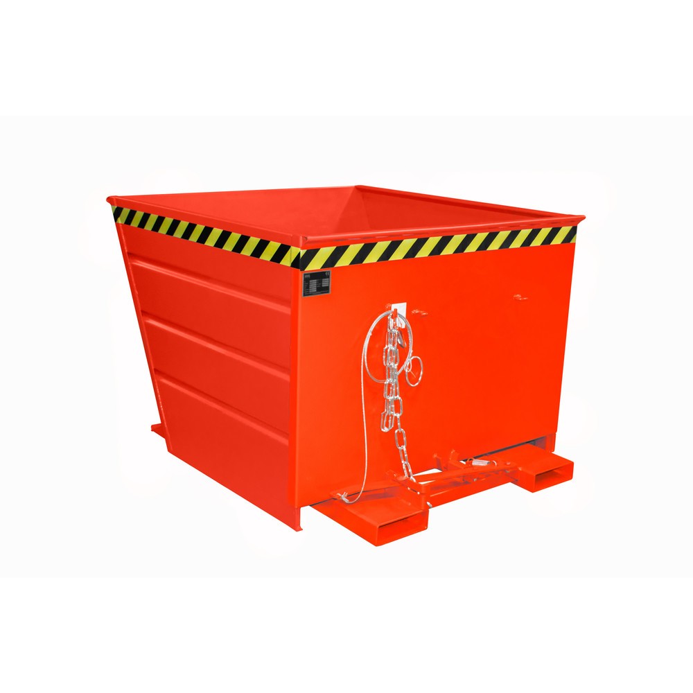 Bauer® Kippbehälter Typ VG, Volumen 1,1 m³, RAL 3000 feuerrot