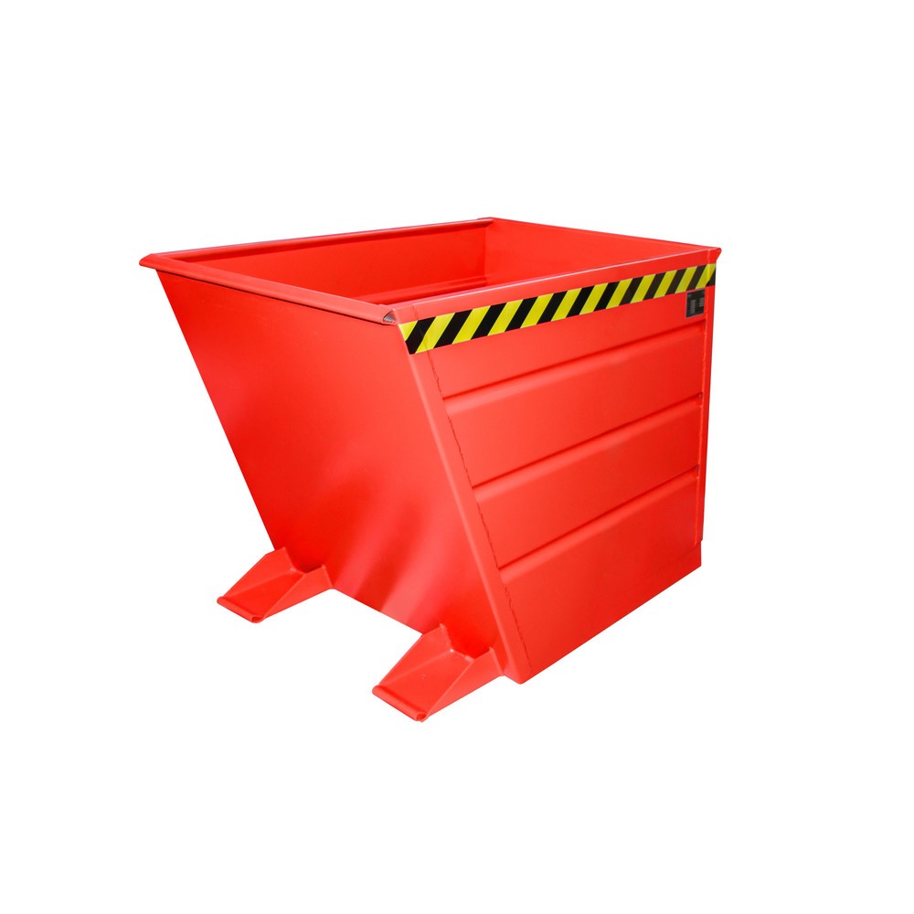 Bauer® Kippbehälter Typ VG, Volumen 0,7 m³, RAL 3000 feuerrot