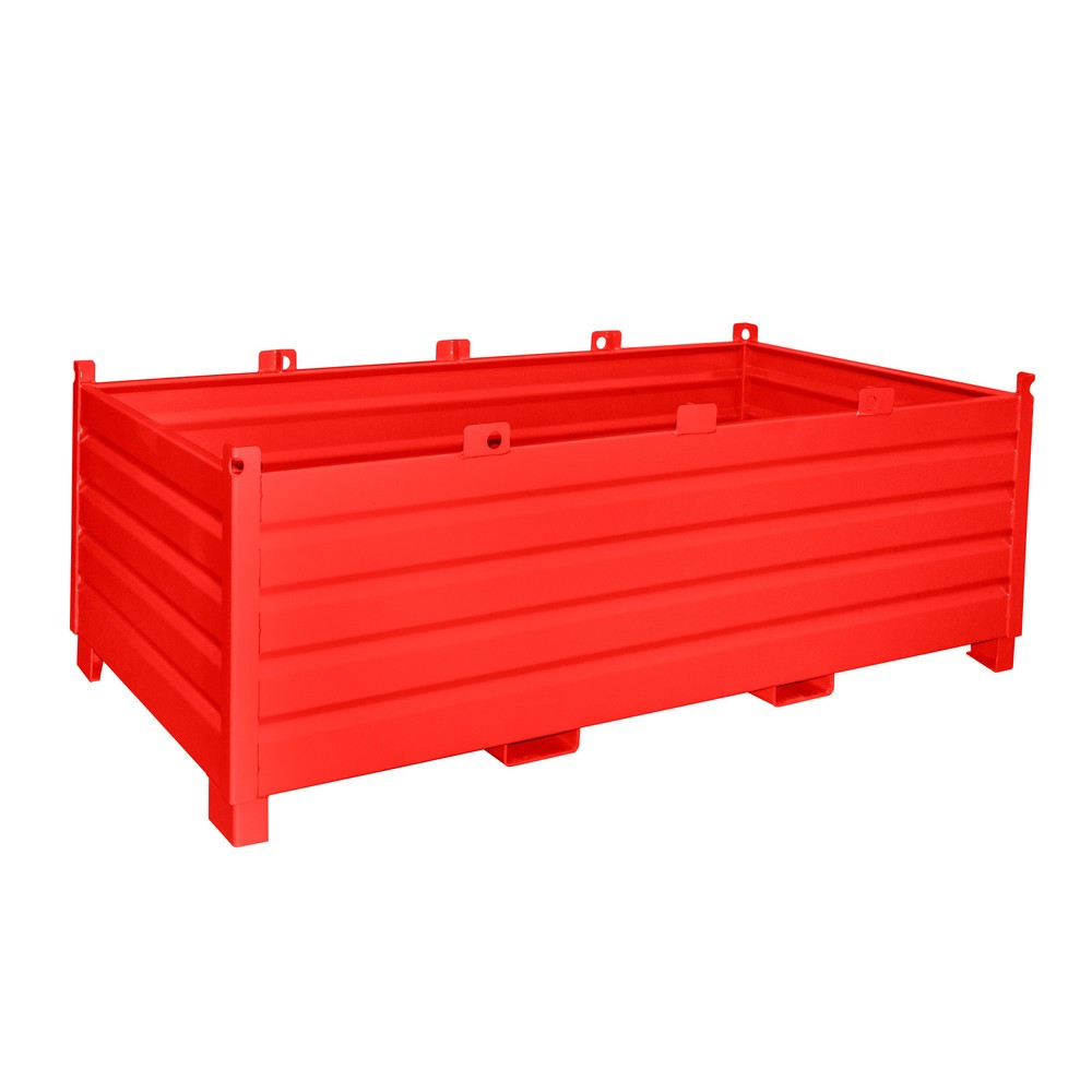 Bauer® Sammelbehälter-System Typ SBS, Volumen 2 m³, RAL 3000 feuerrot
