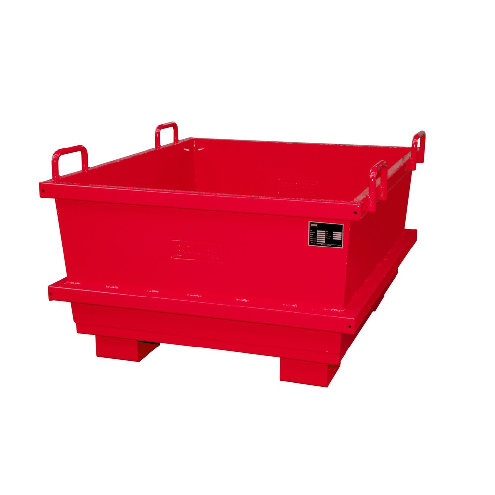Bauer® Universal-Container Typ UC, Volumen 0,5 m³, RAL 3000 feuerrot