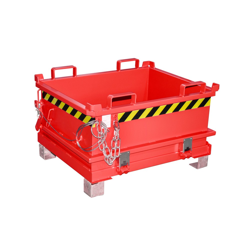 Bauer® Mini-Sammelbehälter, Volumen 0,24 m³, RAL 3000 feuerrot