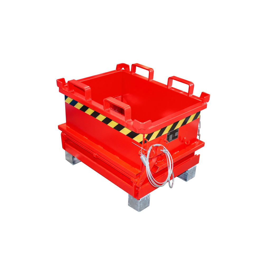 Bauer® Mini-Sammelbehälter, Volumen 0,13 m³, RAL 3000 feuerrot