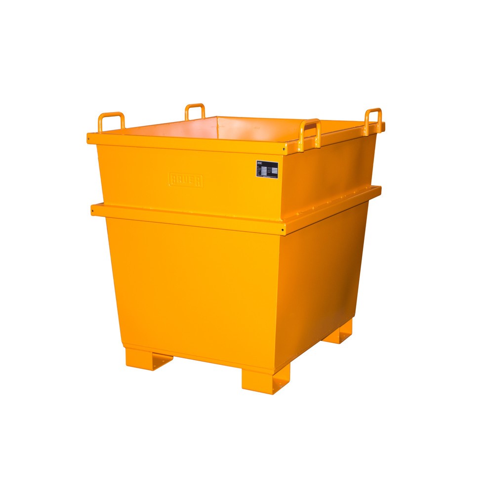 Bauer® Universal-Container Typ UC, Volumen 1 m³, RAL 2000 gelborange