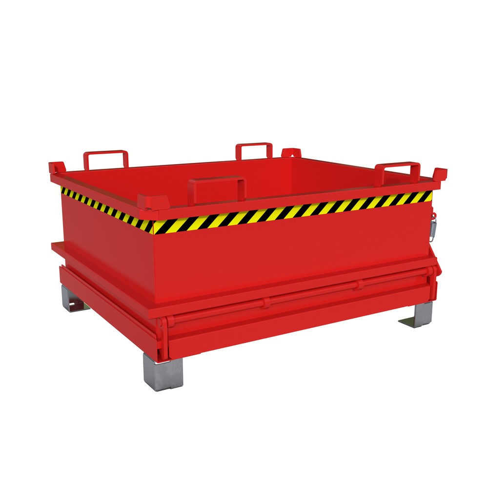 Bauer® Mini-Sammelbehälter, Volumen 0,37 m³, RAL 3000 feuerrot