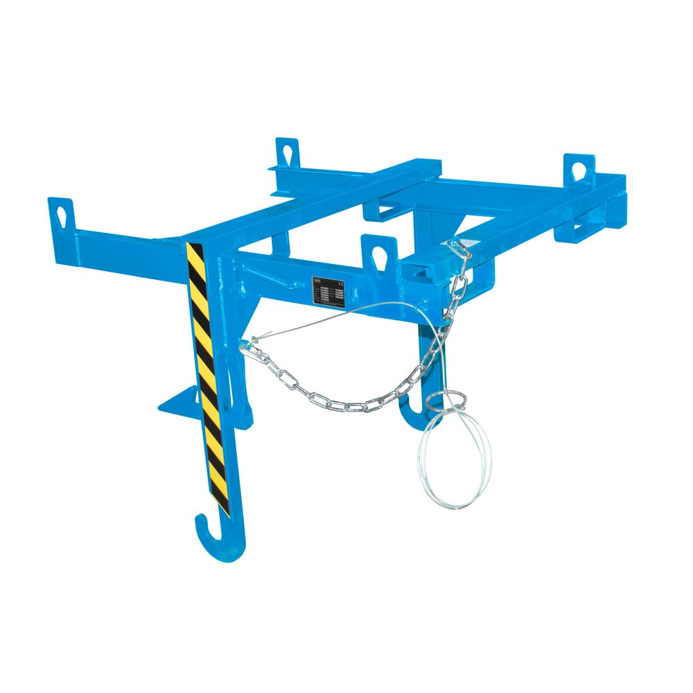 Traverse Typ BKT für Bauer® stapelbare Kippbehälter, TK 2.000 kg, Volumen 0,9 m³, RAL 5012 lichtblau
