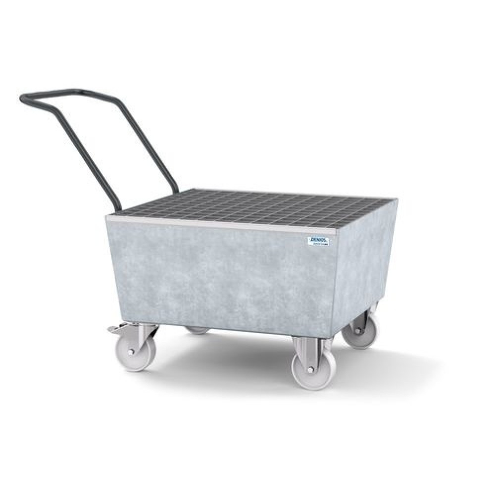 Auffangwanne CL, verfahrbar, für 1x 200-Liter-Fass, verzinkt