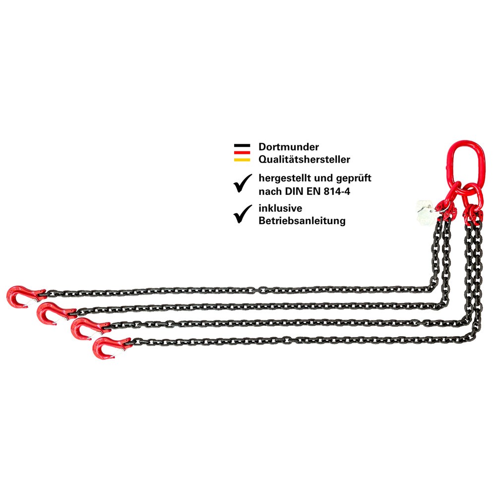Dolezych DoKett Anschlagkette, 4-strängig, Nenndicke 8 mm, Länge 1 m