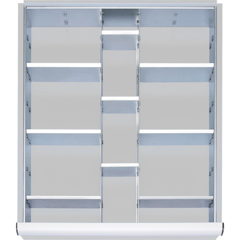 Steinbock® Selection Schubladeneinteilungs-Set, für Schubladenmasse BxT 490 x 560 mm mit Blendenhöhe 60-90 mm, 2x 9 Trennwände