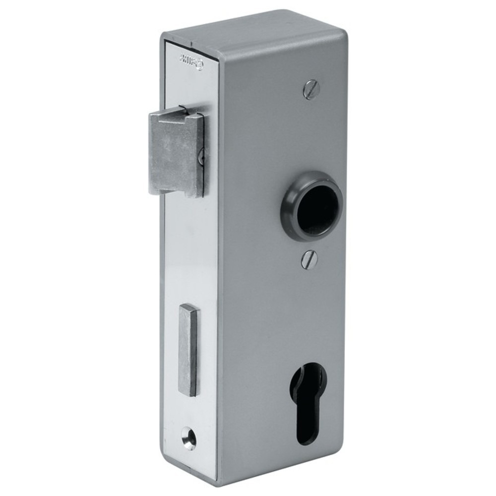 AMF Schlosskasten 141U, blank, Mass A40xB60xC173 mm, DIN links / rechts, Dornmass 40 mm