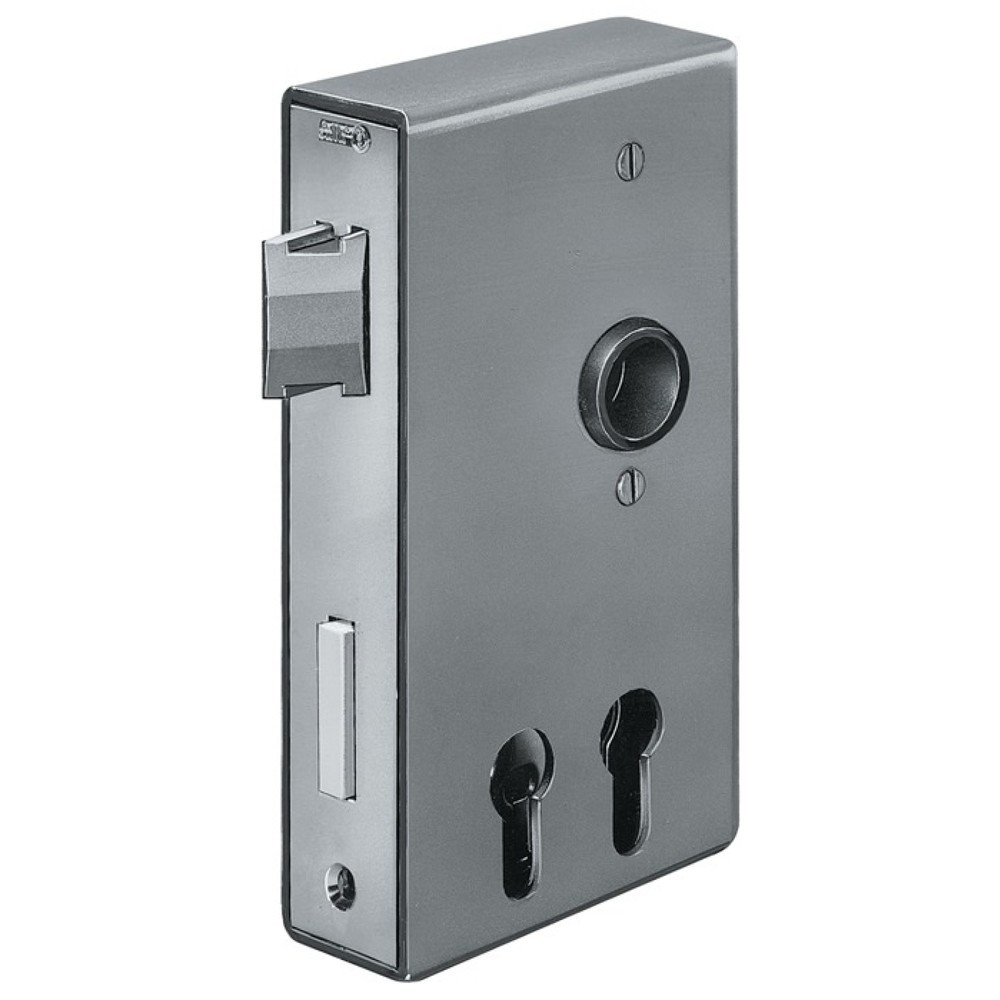 AMF Schlosskasten 140D-PZ, Mass A40xB94,5xC173 mm, DIN links / rechts, Dornmass 30 / 60 mm