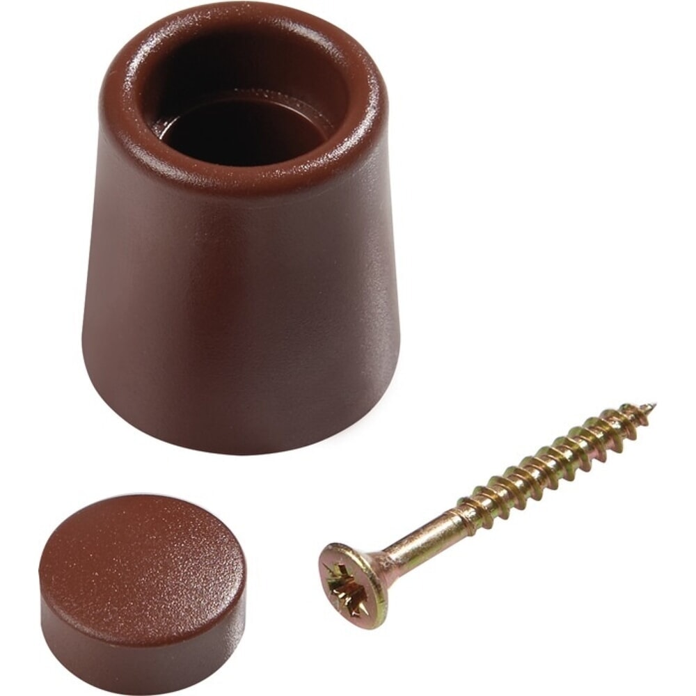 Türpuffer, braun, Ø 29 mm Höhe 35 mm, Dübelmontage