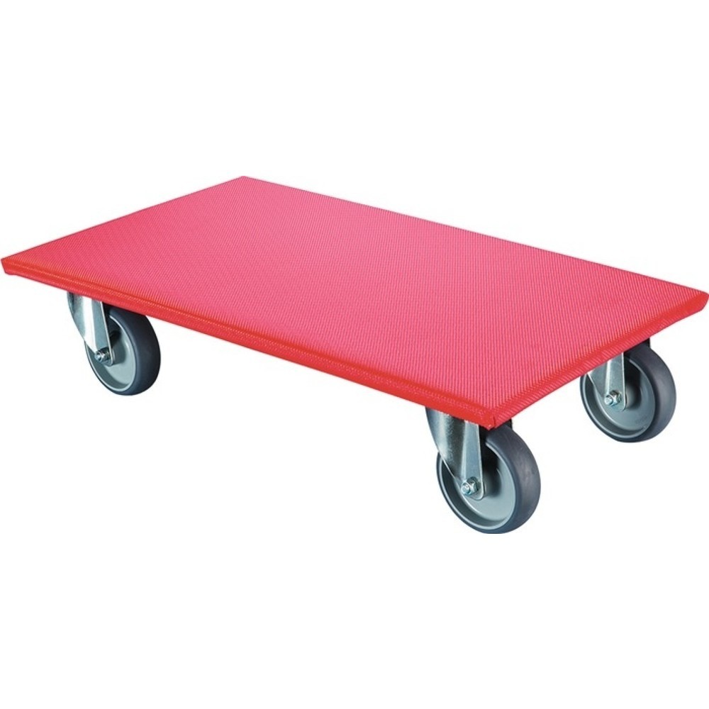 BS ROLLEN Transportroller, L600 mm B350 mm, Rad-Ø 100 mm 330 kg, thermoplastisch Rutschschutzbelag