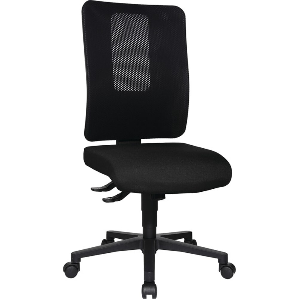 Topstar® Bürodrehstuhl, schwarz/schwarz 460-560 mm, mit Synchrontechnik, ohne Armlehnen Tragfähigkeit 110 kg